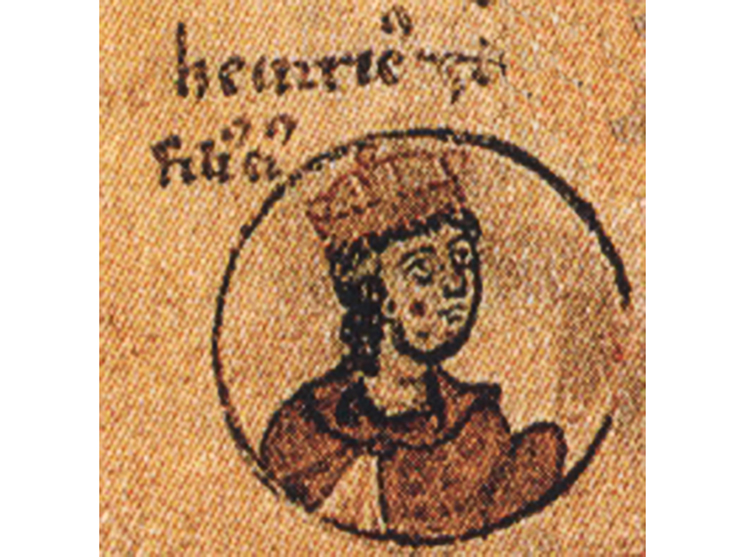 Enrico VII. Dettaglio di una miniatura della Chronica regia Coloniensis.
